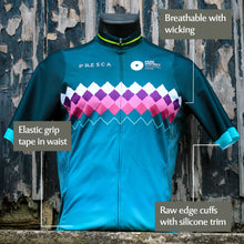 Load image into Gallery viewer, Women's Peak District Cycle Jersey - Teal Millstone