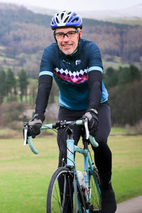 Men's Peak District Cycle Jersey - Teal Millstone