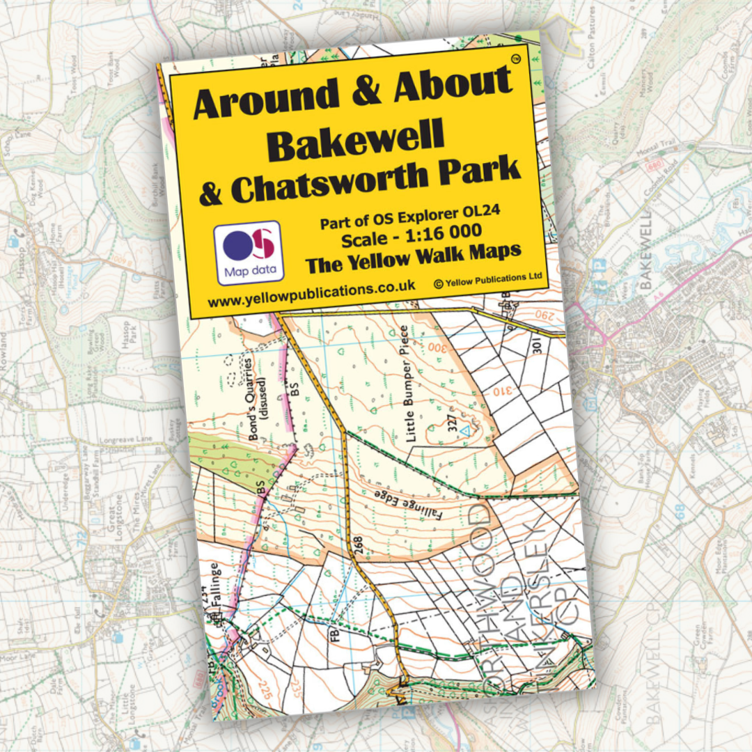 Around & About Bakewell & Chatsworth Park Yellow Walk Map
