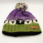 Pachamama Sheep Purple Bobble Hat