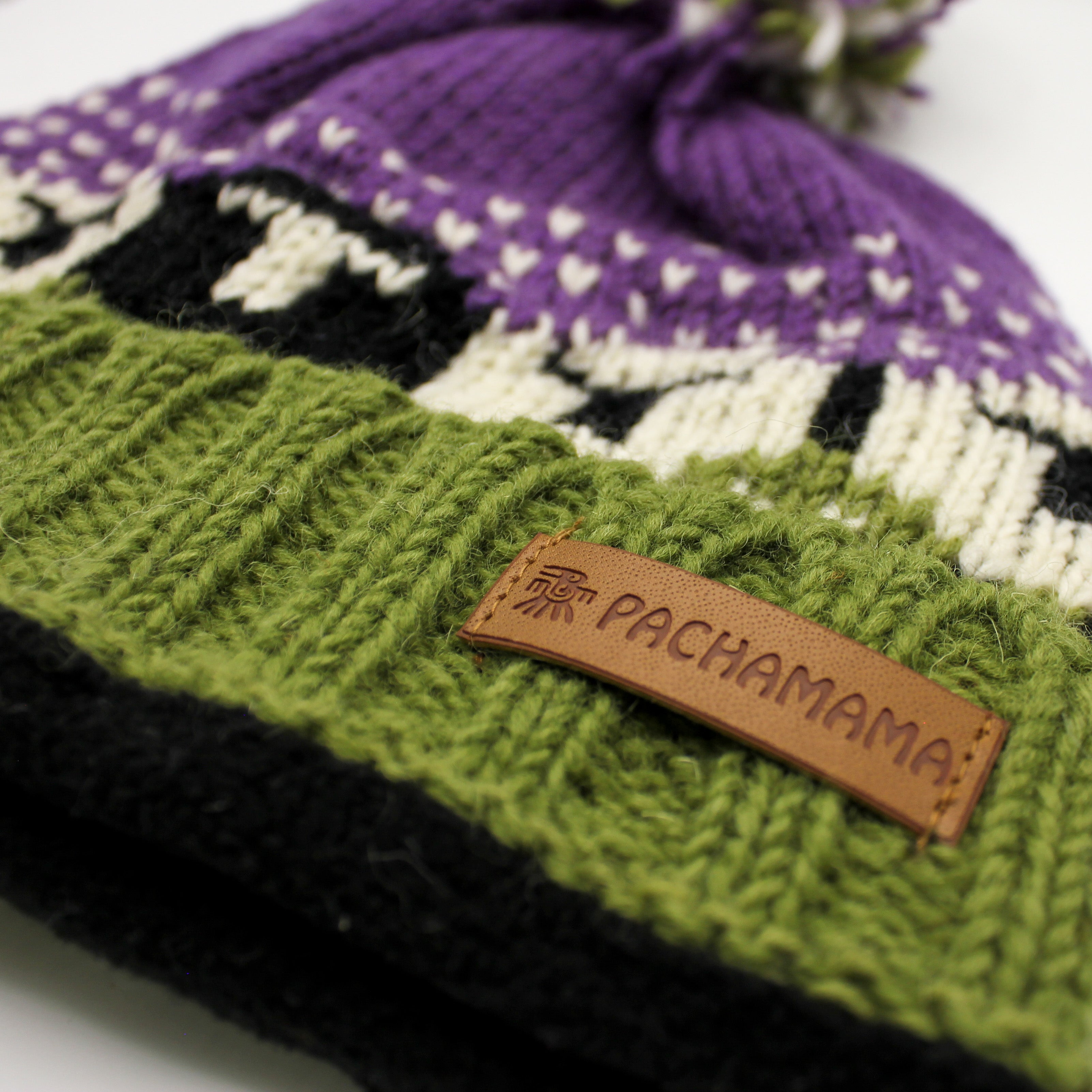 Pachamama Sheep Purple Bobble Hat