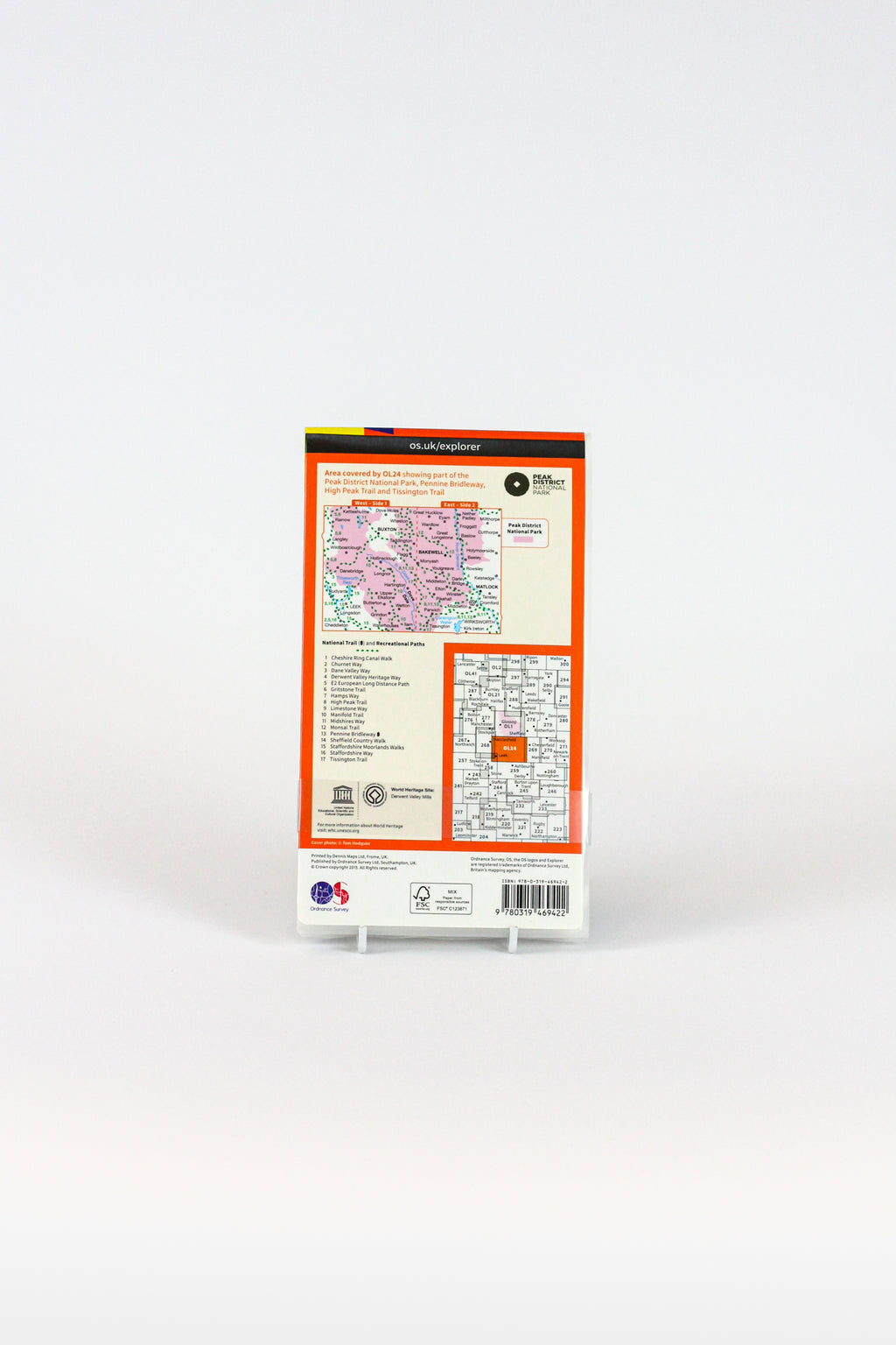 OS Active Map - OL24 White Peak Area