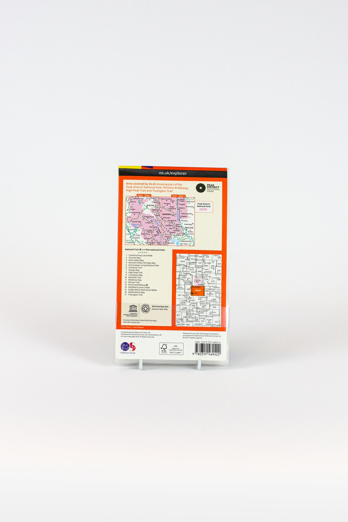 OS Active Map - OL24 White Peak Area