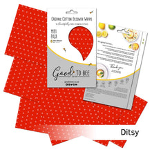 Load image into Gallery viewer, Beeswax Wraps (6 mini) by Good To Bee