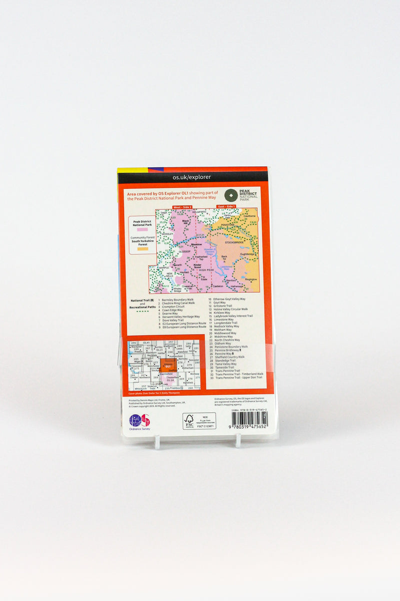 Ol1 Postcode Map Os Map Ol1 – Peak District OL1 Active Map – OHCRM