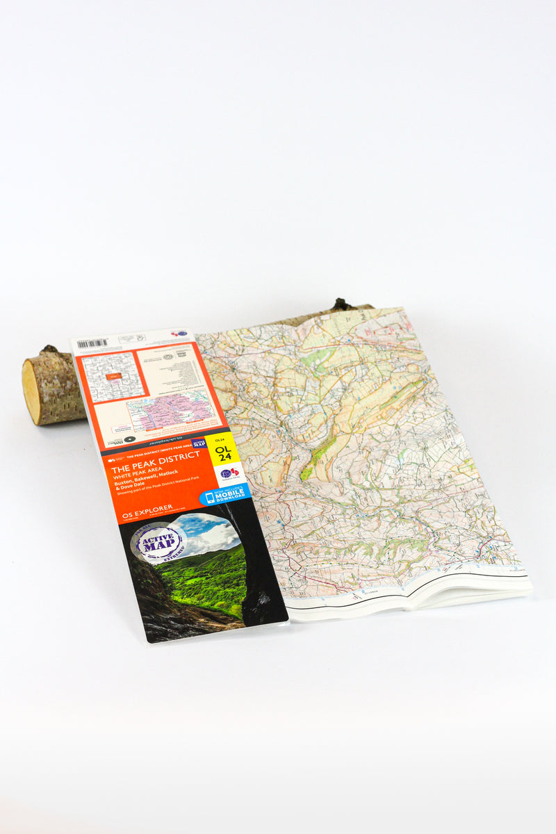 OS Active Map - OL24 White Peak Area – Peak District National Park