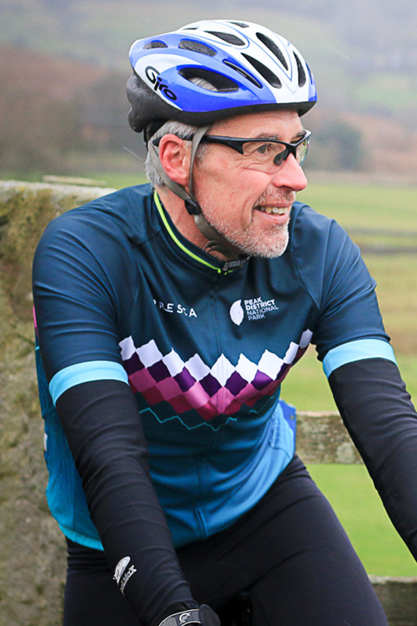 Men's Peak District Cycle Jersey - Teal Millstone