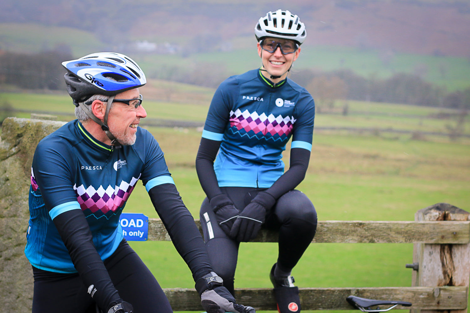 Men's Peak District Cycle Jersey - Teal Millstone